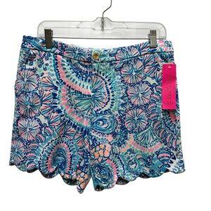 Lilly Pulitzer Darci Knit Shorts Blue Grotto Size 4 NWT
